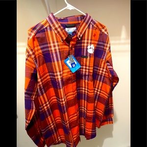 Men’s Columbia Clemson shirt.